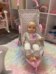 Stroller w/Baby Doll & Bottle