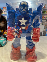 Playskool Heroes Armor 12” Capt America w/ figure fits inside chest