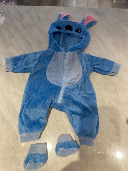 Stitch Inspired Hooded 3pc Sleeper for 16” dolls