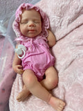 Faith: Micro Preemie 13” approx 2.5lbs. Full Body Silicone w/Open mouth