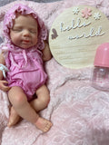 Faith: Micro Preemie 13” approx 2.5lbs. Full Body Silicone w/Open mouth