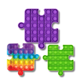 Rainbow Puzzle Pop It Fidget Kids Toys- Assorted
